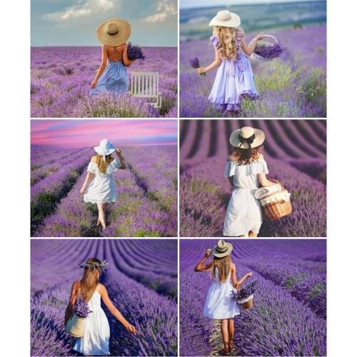 AZQSD 40x50cm Oil Painting By Numbers Canvas Girl Home Living Room Art Craft DIY Pictures By Numbers Portrait Handpainted Gift