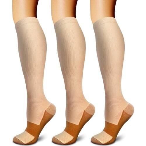 3 Pairs Compression Socks for Women Thigh High Sock Soft Knee Long Stockings Varicose Vein Leg Relief Pain Knee Socks Pressure