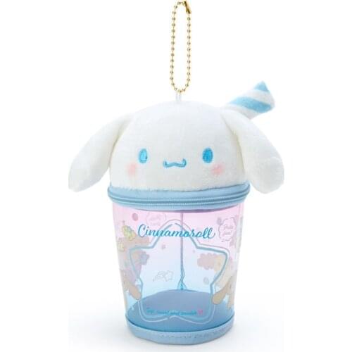 New Cartoon Cup Plush Toy Organizer Storage Bag Cute Keychains Pendant Kids Toys for Children Gifts