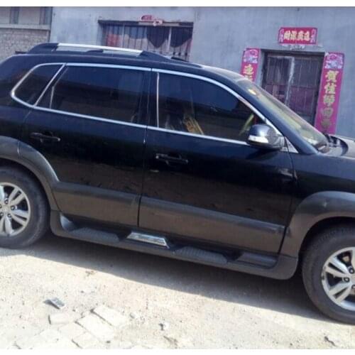 Stainless steel car window trims for hyundai tucson 2004 2005 2006 2007 2008 2009 2010 2011 2012 1st generation