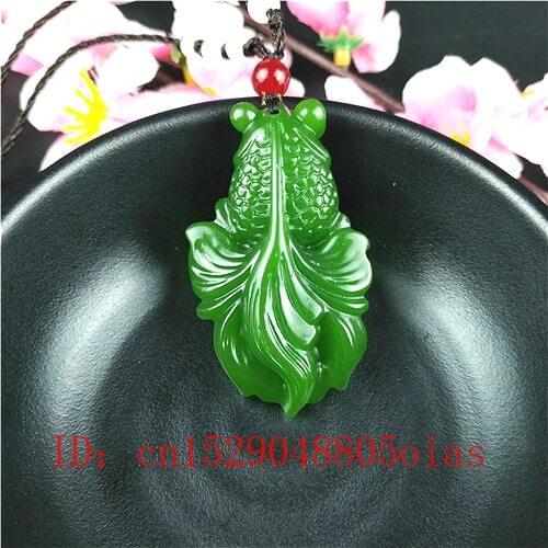 Natural Green Chinese Jade Goldfish Pendant Necklace Fashion Accessories Charm Jewelry Carved Amulet Gifts for Women Men