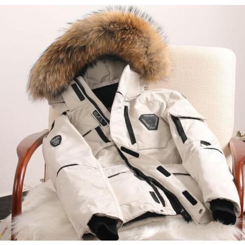 Hooded Coat for Women Womens Coat 2021 Warm Thick Couples Mens and Womens Winter Woman Coats Female Big Real Fur Collar