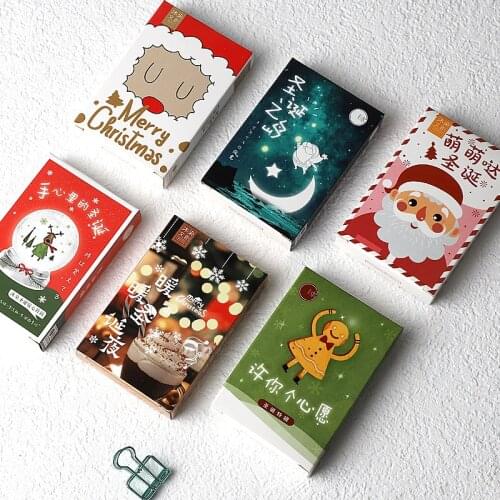 28 Sheets/Set Merry Christmas LOMO Card Mini Postcard Warm Christmas Eve Wishes Greeting Card Message Card