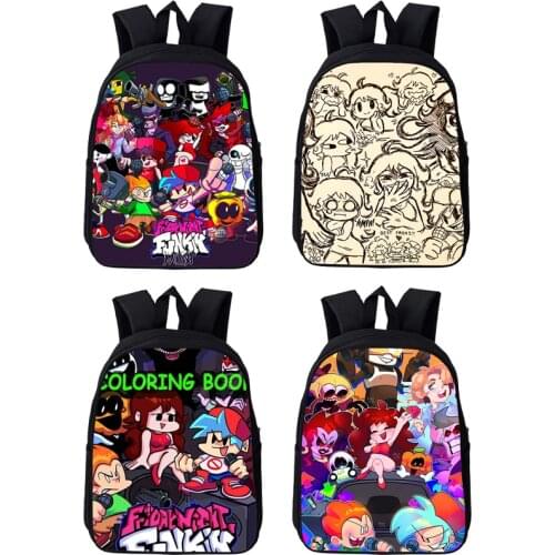3D Print Mochila Friday Night Funkin Backpack School Bags for Teenage Girls 12/16 Inch Anime Travel Backpack Children Game Bags