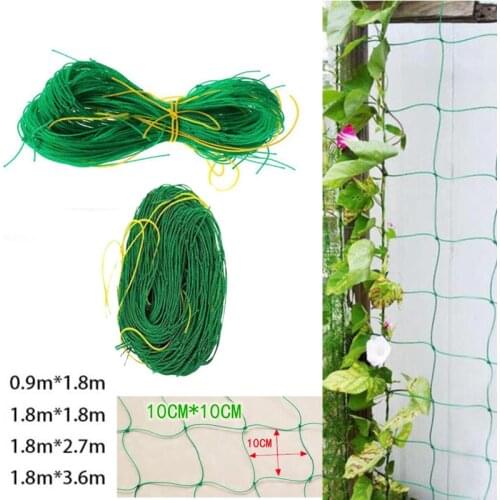 10x10cm Bean Plant Nets Grow Fence Climbing Net Thickened Line Green Nylon Trellis Netting Mesh For Garden Support Climbing
