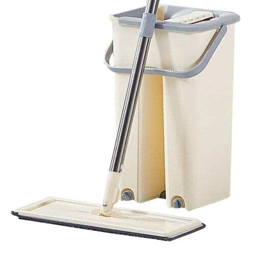 Mop Cleaning The Floor Hands-free Mop With Bucket, Hand Mopping The Floor Household Kitchen Floor Cleaning Tool Mop Bucket