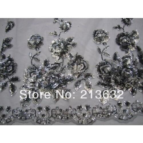 POz72 sewing machine fashion sequins embroidery fabric, fashion clothing bead piece embroidery factory wholesale base Sequin