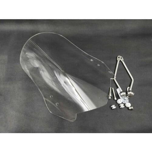 Height 50CM Motorcycle Windshield Windscreen with Adjustable Bracket Wind Screen for CFmoto 400nk 650NK 150nk 250nk