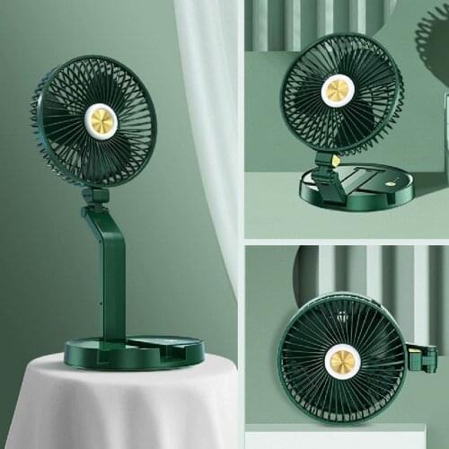 New Folding Table Lamp Fan USB Charging Retractable Table Lamp Fan 5200mAh Wall-Mounted Desktop Fan 3 Gears Adjustment