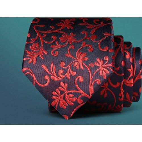 High quality 2018 sale Formal commercial wedding red floral male marriage for men business classic man neck ties with gift box