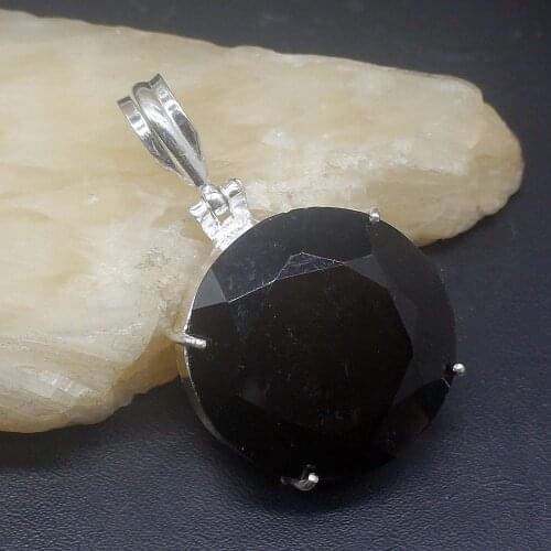 Gemstonefactory Jewelry Big Promotion 925 Silver Round Shape Purple Amethyst Charm Women Ladies Gifts Necklace Pendant 0506