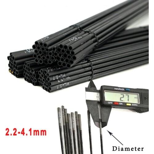 Fishing rod spare tip 2.1mm-4.1mm 5 pcs carbon hollow/solid full size Taiwan fishing rod sction length 80cm