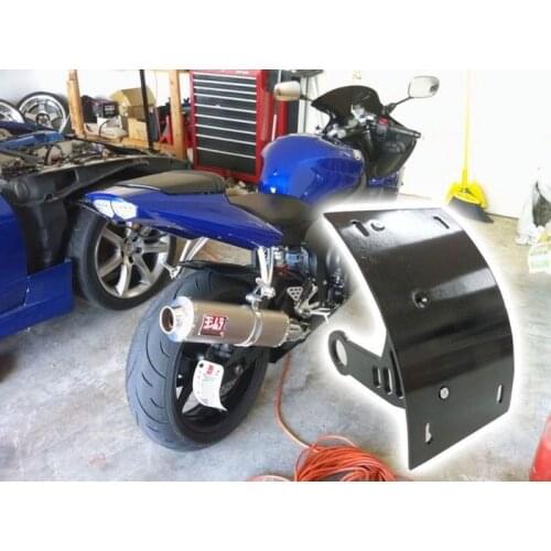 Motorcycle Parts Black Swingarm Side Mount Curve License Plate Bracket for 2003 2004 2005 2006 2007 2008 2009 Yamaha YZF R6S