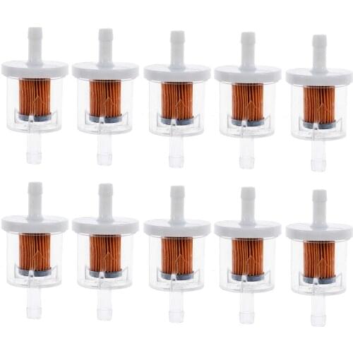 10Pcs Universal Motorcycle Car Inner Fuel Filters Auto Petrol Motor Machines Parts Fit 8mm Pipe Vehicles Dirt Pocket Bike