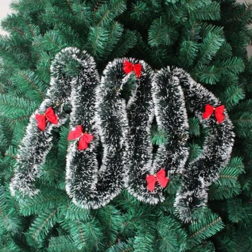 2M Christmas Decoration Bar Tops Ribbon Garland Christmas Tree Ornaments Home Party Wall Door Decor Xmas Party Supplies