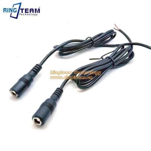 2Pcs DC 5.5x2.5mm Female to Nake Wire Extension Power Cable Allows 3A Electronic Current for Digital Camera / Monitor / Player