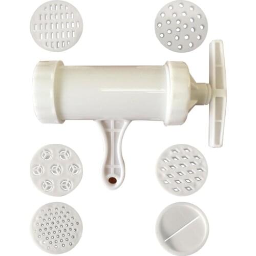 2021 Noodle Maker Household Plastic Noodle Pressing Machine E-Shaped Hand-Operated Pasta Maker With 7 Pressing Moulds