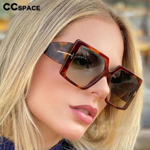 46561 Oversized Square Goggle Sunglasses Men Women Fashion Shades UV400 Vintage Glasses