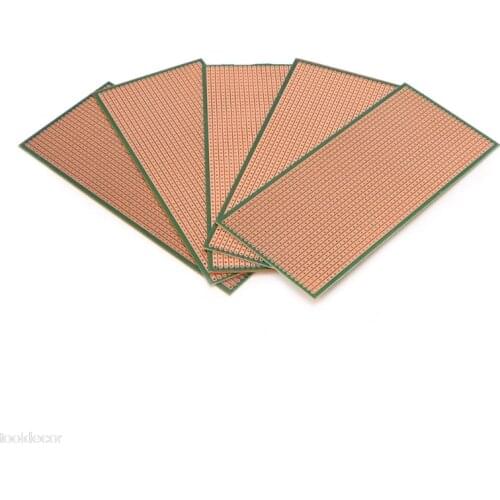 5Pcs 6.5x14.5cm Stripboard Veroboard Uncut PCB Platine Single Side Circuit Board -B119