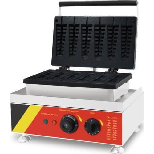Commerical use 220V Manufacturer Wholesale Commercial 6pcs mini Electric Stainless steel Lolly Waffle Maker