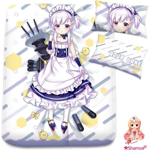 Anime Cartoon Cosplay Azur Lane Belfast Mattress Cover Fitted Sheet Fitted cover bedspread counterpane