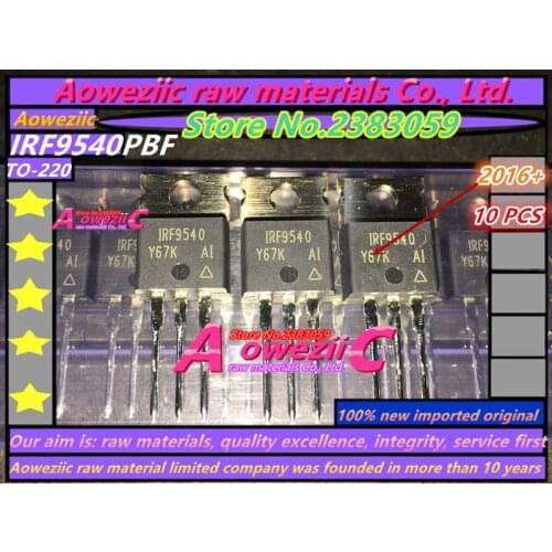Aoweziic 2016+ 100% new imported original IRF9540PBF IRF9540 TO-220 field effect transistor 23A 100V