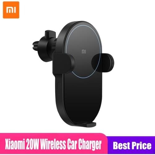 Xiaomi Mi 20W Max Qi Wireless Car Charger WCJ02ZM Auto Pinch with Intelligent Infrared Sensor Fast Charging Car Phone Holder
