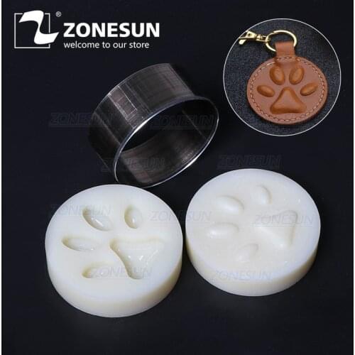 ZONESUN Paw DIY Key Chain Leather Shaped Mold Handcraft Tools Moldling Leather Punching Die Cuts Leathercraft Tool Sets