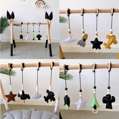 Nordic Style Baby Play Gym Wooden Baby Gym Activity Sensory Develop Play Game Fitness Frame Rack Early Education Toy for Baby