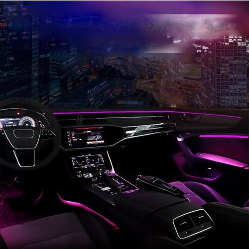 For Audi A3 A4L A6L A5 Q2L Q3 Q5 Q7 Upgrade Interior LED Decorative Atmosphere Light Door Panel Decor Trim Car Ambient Light