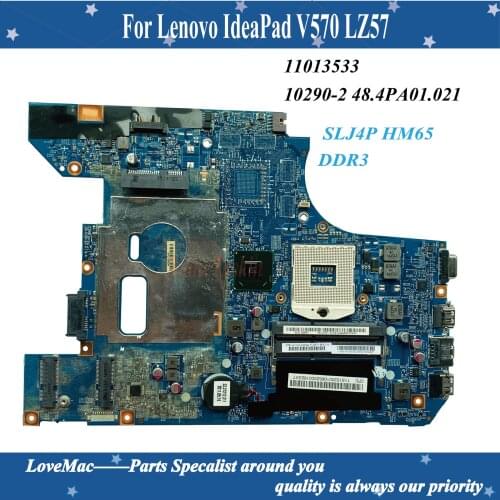 High quality FRU 11013533 for Lenovo IdeaPad V570 LZ57 MB Laptop Motherboard 10290-2 48.4PA01.021 SLJ4P HM65 DDR3 100% tested