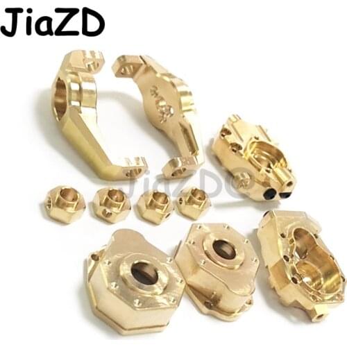 1 Set Racing Brass Turn Knuckle Counterweight Hex C hub set for 1/10 Traxxas TRX4 Defender G500 RC Crawler Car Accessories S09