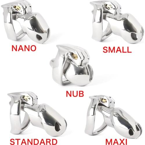2021 NEW Stainless Steel HT V4 Penis Cage Lockable Penis Lock Cock Cage Penis Metal Cock Ring Chastity Cage Sex Toys For Men
