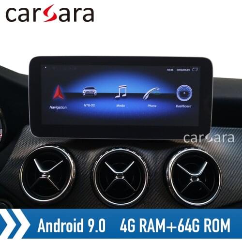 Qualcomm Android 9 navi tablet GLA X156 head unit touch round corner screen CLA DVD display GLA200 GPS radio W176 multimedia pad
