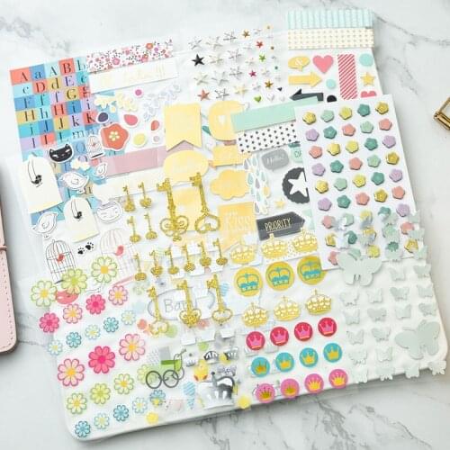 KSCRAFT Colorful Patterns Self- adhesive Stickers for Scrapbooking DIY Projects/Photo Album/Card Making Crafts