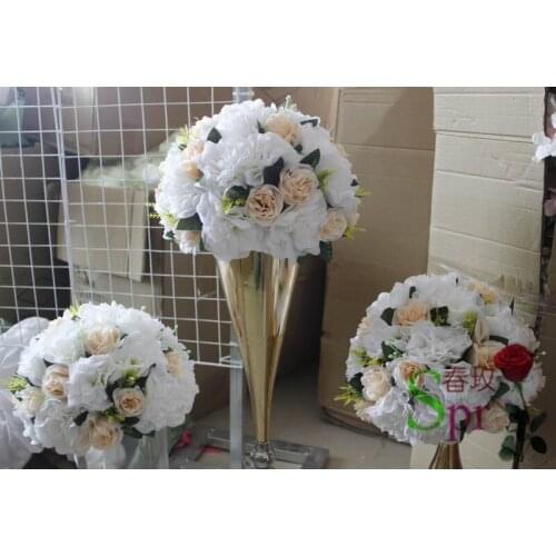 SPR New!! wedding road lead flower ball dahlia Rose floral table centerpiece flower decoration Free shipping