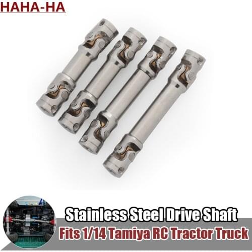 1PCS Silver Stainless Steel Drive Shaft 45-80mm for 1/14 TAMIYA RC Tractor Truck Model Car Upgrade Accessories