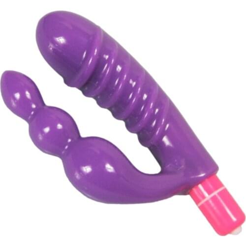 Candiway ABS Double Head Vibrator Stimulate Orgasm Clitoris G-spot Masturbation Massager Adult Sex Toy For Couple