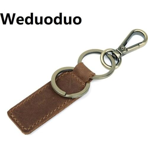 Weduoduo Fashion Metallic Key Wallets Keychain Luxury Genuine Leather Key Organizer Holder Mini Men Car Key Holder Dropshipping