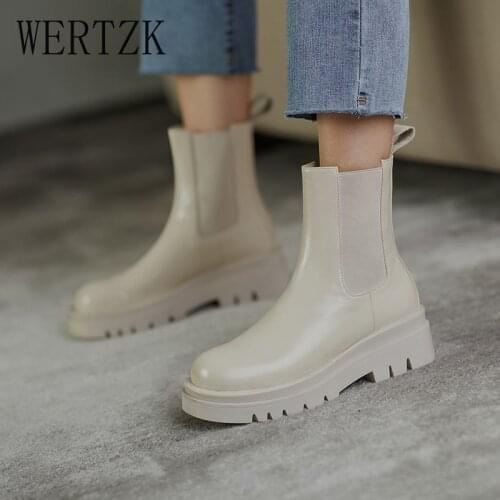 2021 New Spring Autumn Boots Ladies Solid Color Mid-heel Shoes Fashion Ladies Round Toe Boots Women Shoes Platform Shoes
