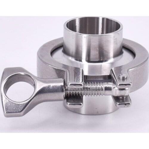 1.5" Tri Clamp x 32mm 1-1/4" Pipe OD Sanitary 2 PCS SS304 Weld Ferrules + 1 PC SS304 Clamp + 1 PC Silicon Gasket