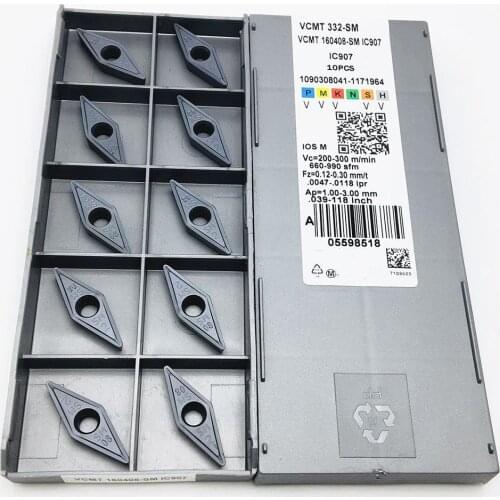 10 pieces of VCMT160408 SM IC907 carbide insert cutting tool VCMT 160408