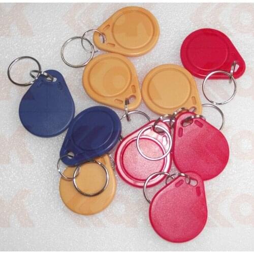 100PCS Writable M1 1K 13.56MHz RFID IC Key Tags Keyfobs