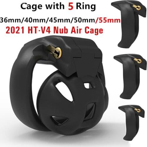2021 HT V4 Mamba Nub Cage Male Chastity Device Penis Rings Cock Cage Cobra Chastity Lock BDSM Adult Games Sex Toys For Men Gay