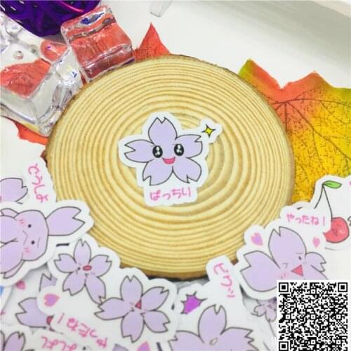 40 pcs Cute anime flowers Stickers for Car Styling Bike Motorcycle Phone book Travel Luggage toy Funny Sticker Bomb Decals