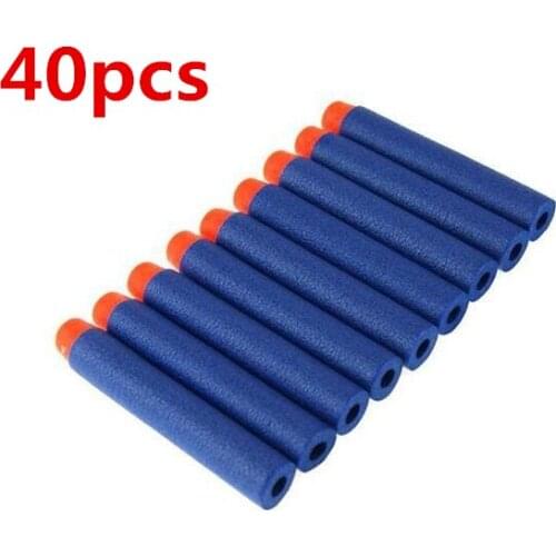 40pcs Soft Hollow Hole Head 7.2cm Refill Darts Toy Gun Bullets for Nerf Series Blasters Xmas Kid Gift hot sale