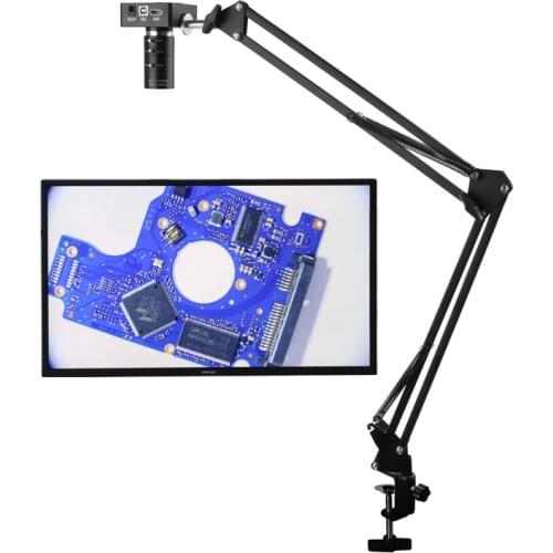 48MP 2K HDMI USB 1080P Soldering Video Microscope Camera Big Visual Field Lens TF Storage Video Demo Recorder Set