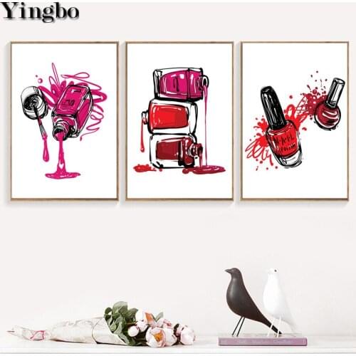 5d Diy diamond painting Nordic Style Nail Polish full square drill diamond embroidery rhinestone painting diamond mosaic 3pcs