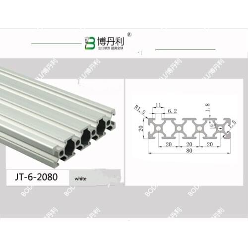 200/300/400mm 2080 T-Slot Aluminum Profiles Extrusion Frame For CNC 3D Printer Lasers Stands Furniture Plasma DIY
