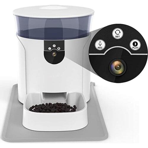 [Video/Button/Wiff] 4L/6L Automatic Pet Cats Feeder Smart Cat Dog Food Dispenser Remote Control APP Timer For Kitten Dogs Bowl